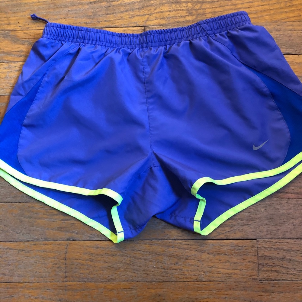 Nike shorts. Purple and green. Size small